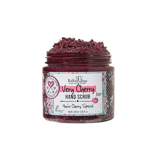 Bella & Bear Very Cherry Hand Scrub, No Harmful Chemicals, Cruelty-Free, Vegan-Friendly Exfoliating, 6.7oz