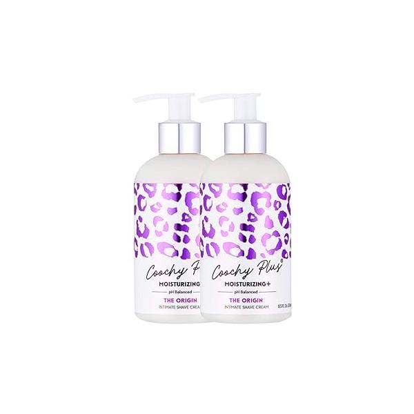 Coochy Plus Intimate Shaving Cream MOISTURIZING The Origin for Pubic, Bikini Line, Armpit and More - Rash-Free with Patent-Pending Formula-Prevents Razor Burns & Bumps, in-Grown Hairs, Itchiness