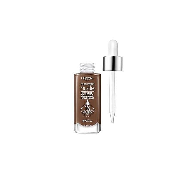 L'Oreal Paris True Match Nude Hyaluronic Tinted Serum Foundation with 1% acid, Light 2-3, 1 fl. oz.