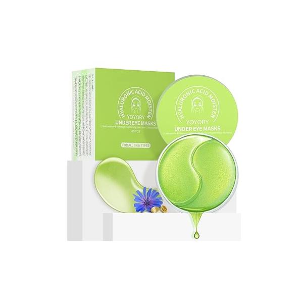 Under Eye Patches Masks - 24K Gold Patch for Dark Circles & Puffy Eyesg,Fine Lines,Eye Bags Collagen Infused with Hyaluronic Acid Wrinkle Smoothing, Hydration Firming Care (30 Pairs)