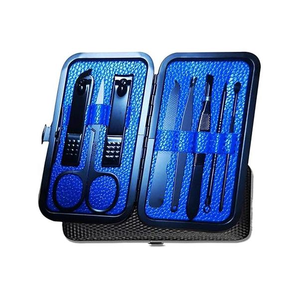 Manicure Pedicure Kit Nail Clippers Set 18 in 1 High Precision Stainless Steel Cutter File Sharp Scissors for Men & Women Fingernails Toenails Vibrissac with Stylish Case (Yellow_18in1)