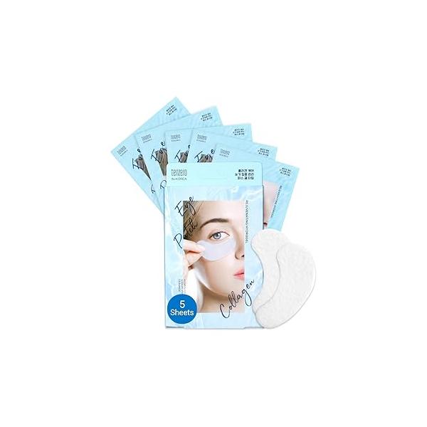 tenzero Rejuvenating Hydrogel Eye Patch Collagen, Under Patch, Firming Mask for Wrinkles, Dark Circles, Puffiness, Hydrating, Anti Aging, Revitalizing with Ceramide, 5 pairs