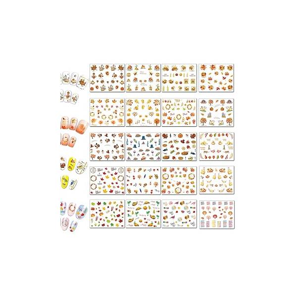 TailaiMei Summer Nail Decals Stickers, Self-Adhesive DIY Design Art Decorations (12 Sheets)