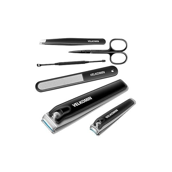 Nail Clipper Set, 6 Pcs Toenail Clippers, Stocking Stuffers for Men Women, Ultra-Sharp and Durable Manicure Kit, 18-Month Replacement Warranty!