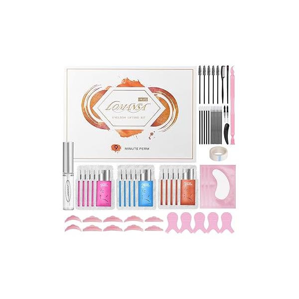 Eyelash Perm Kit Instant Curl Lash Lift Home & Salon Grade with Super Strong Hold Glue, Natural Looking Easy to Use