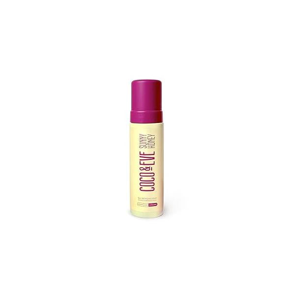 Coco & Eve Sunny Honey Bali Bronzing Self Tanner Mousse - (Medium) All Natural Sunless Tanning | Instant Lotion with Bronzer and Skin Moisturizer (6.7 fl oz)