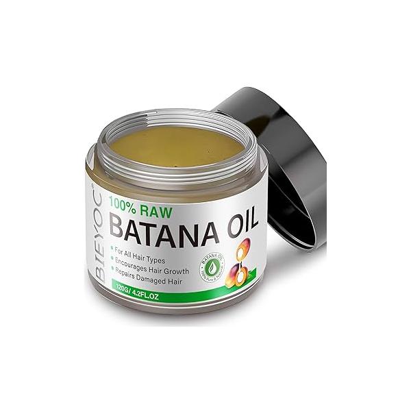Raw Batana Oil for Hair Growth, 100% Pure from Honduras, Prevents Loss, Repairs Damage, and Enhances Shine, Promotes Thicker, Healthier Men & Women, 2 Pack