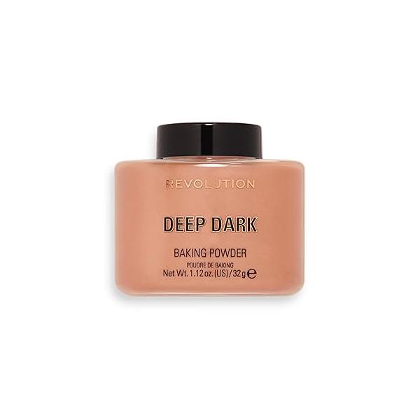 Revolution, Loose Baking Powder, Makeup Setting Long Lasting Coverage, Mattifies & Reduces Shine, Banana Deep, 1.12 oz