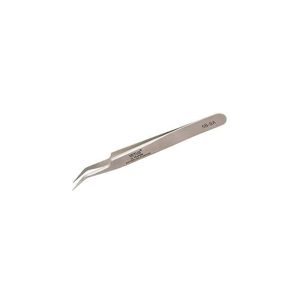 Vetus Tweezer Stainless Steel Non-magnetic Curved Pointed Tip Precision Eyelash Eyebrow Extensions Lashing Tool (5b-sa)