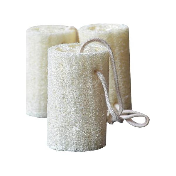 Natural Shower Loofah Sponge,Exfoliating Body Scrubbers,Organic Loofahs for Daily Skin Care Bath and Spa(3 Pack)