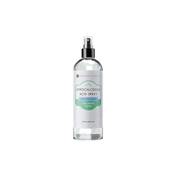 Kate Blanc Cosmetics Hypochlorous Acid Spray for Face and Skin. Gentle Facial Cleanser with .02% HOCl (8oz)