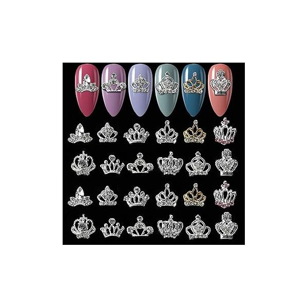 SILPECWEE 60pcs Snowflake Nail Charms for Christmas Winter Shine Jewels 3d Art Holiday Nails Design Rhinestone Crystal Decoration Accessories