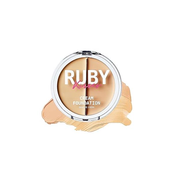 Ruby Kisses 3D Face Creator Cream Foundation & Concealer, 12 Hours Long Lasting, Medium to Full Coverage, Non-Greasy, Ideal for Makeup Contour Palette (Level 3)