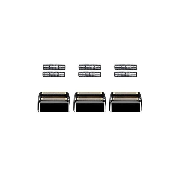 2 Pack Shaver Replacement Foil and Cutters Compatible with BaBylissPRO Double FXFS2 Metal foil Replacement,Silver