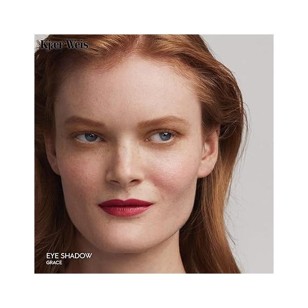 Kjaer Weis Powder Eye Shadow. Highly Pigmented Blue Eyeshadow with Organic Ingredients. Blendable Shadow for Long Lasting Makeup. Cruelty Free Clean Makeup