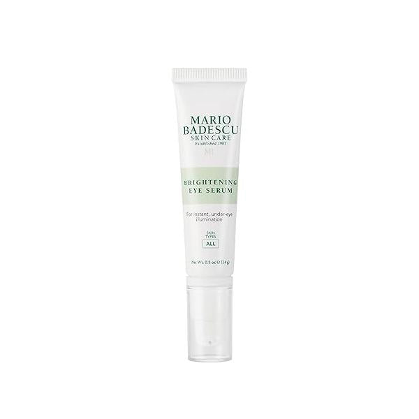 Mario Badescu Brightening & Revitalizing Under Eye Serum, Anti Aging Hydrating, Reduces the Appearance of Fine Lines Dark Circles with Caffeine and Squalane, 0.5 oz