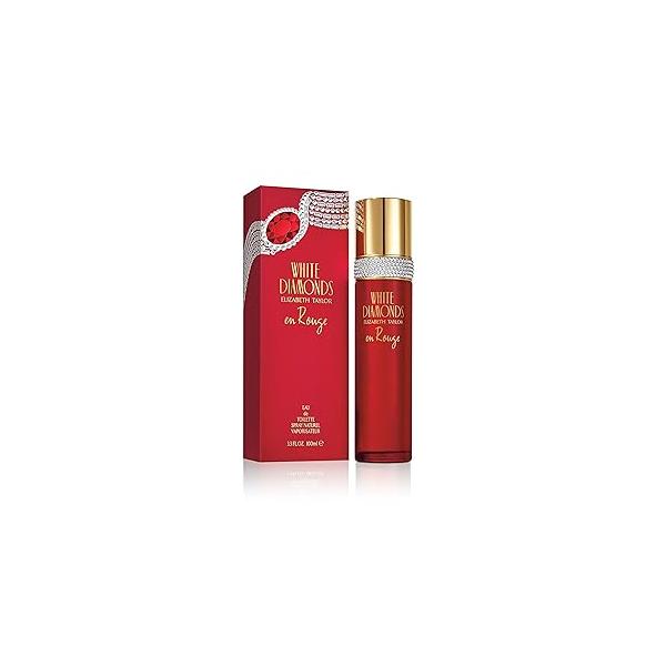 Elizabeth Taylor Women's Perfume, White Diamonds En Rouge, Eau De Toilette EDT Spray, 3.3 Fl Oz