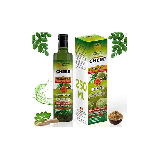 2-in-1 Moringa Oil with Chebe Powder for Hair Growth - 100% Natural African 8.45 FL OZ