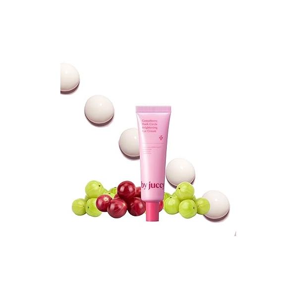 By Juccy Gooseberry Dark Circle Clarifying Eye CreamㅣFor Puffy Bags, Wrinkles, Fine Lines | Vitamin C, Glutathione, PeptidesㅣAnti-aging Korean Skin Care Cream 1.01 Fl.oz