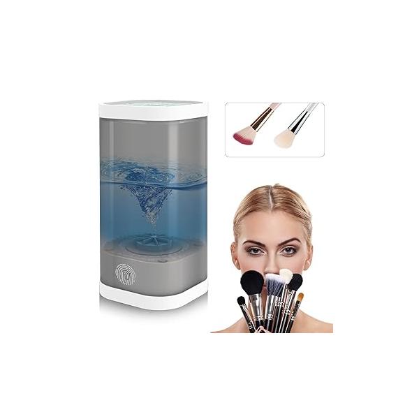 Electric Makeup Brush Cleaner Machine, 10000 RPM Deep Clean for All Make up Types, Automatic Beauty Tool Home & Travel, Ideal Gift Women Wife Girlfriend (Black)