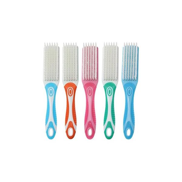 Nail Brush Fingernail Cleaner,3 Pcs Handle Grip Brush,Cleaner Scrub Brush,Long Pedicure Brushes Hand Kits for Nails Toes Home Cleaner(Random Color)