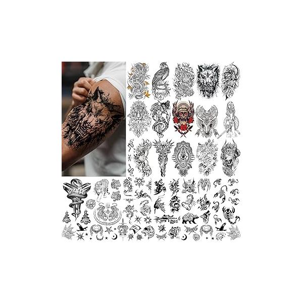 Aresvns St. Patrick's Day Temporary Tattoo 24 Sheets Green Shamrock, Lucky Clover Tattoos Art Make up Deco Irish Party Favors For Men And Womem