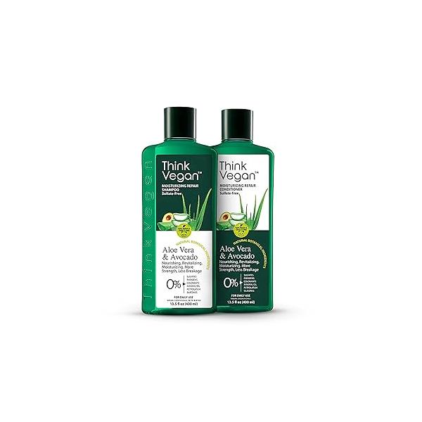 Sulfate Free Shampoo and Conditioner Set Moisturizing Repair - Nourishing Formula for Revitalizing, More Strength Less Breakage w/Organic Ingredients For All Hair Type Daily Use