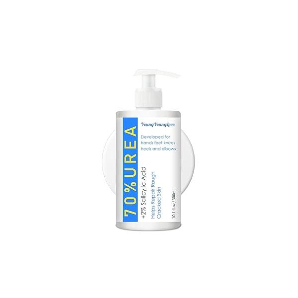 10.1 Oz - 60% Urea plus 2% Salicylic Acid for Hand & Feet Maximum Strength, Deep Moisturizing Foot Cream Calluses Dry Cracked Heels Knees Elbows Dead Skin, Callus Remover