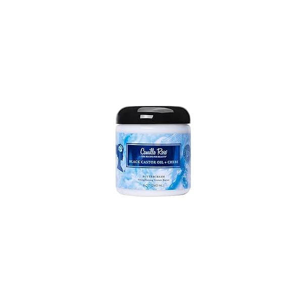 Camille Rose Black Castor Oil & Chebe Buttercream, Strengthening and Styling Butter to Restore Moisture for Thick, Textured Hair, 8 oz