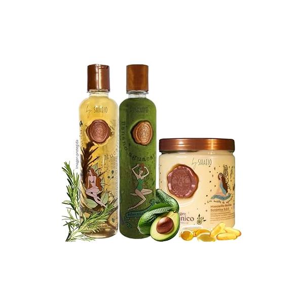RITUAL BOTANICO KIT 3 Crecimiento Acelerado Ultra Reparador S.O.S Origen Botánico: Shampoo de Romero, Mascarilla para el Cabello Bomba Capilar, Acondicionador Intensivo PLEX (+ OBSEQUIO)
