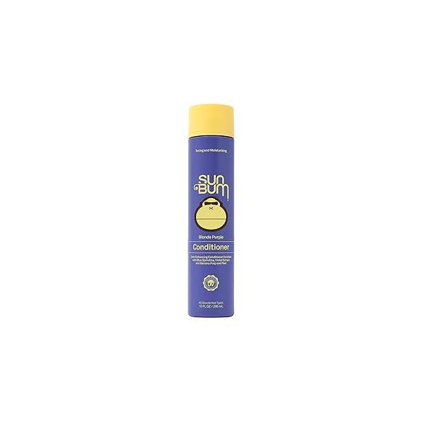 Sun Bum Blonde Purple Conditioner - Moisturizing and Brightening Formula UV Protecting Color Enhancing Toning Hair Treatment for Helps Prevent Breakage Frizz 10 oz