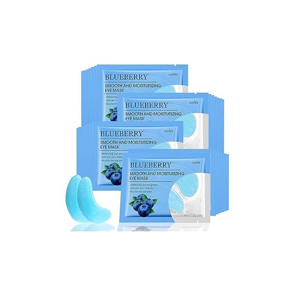 Under Eye Patches - 30 Pairs Collagen Mask for Puffy Eyes and Dark Circles, Anti Aging Moisturizing Gel Pads Mask, Milk White
