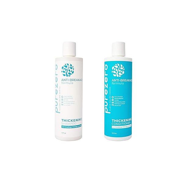 Purezero Clean Color Care Hydrating Shampoo & Conditioner Set - Toning, Balance for Treated Hair Hydrate Dry Zero Sulfates, Parabens