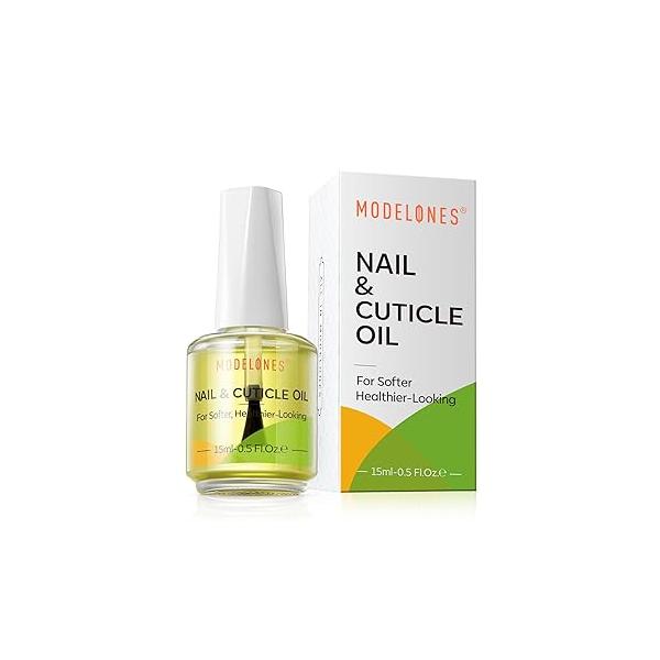 modelones Cuticle Oil for Nails, Natural Nail Growth and Strength Damaged Nails Vitamin E Revitalizing Essential Oils Care 15ml