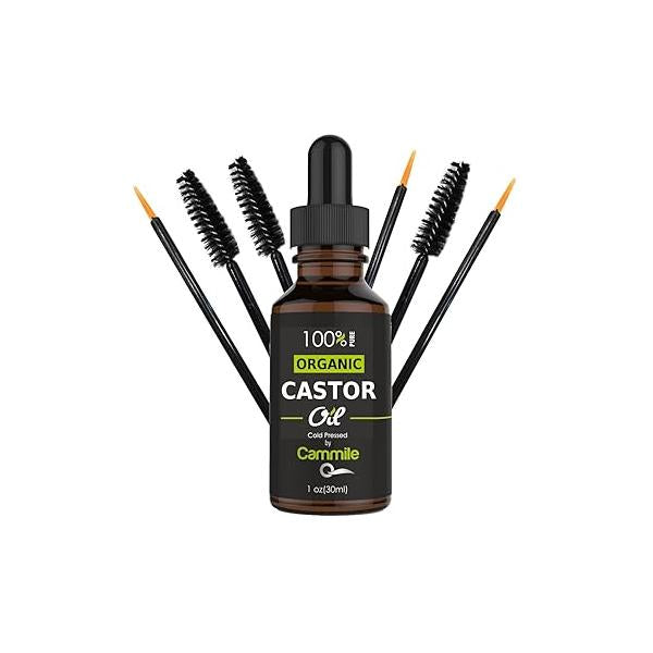 Organic Castor Oil - For Hair, Eyelashes, and Eyebrows Growth 1 oz 30ml