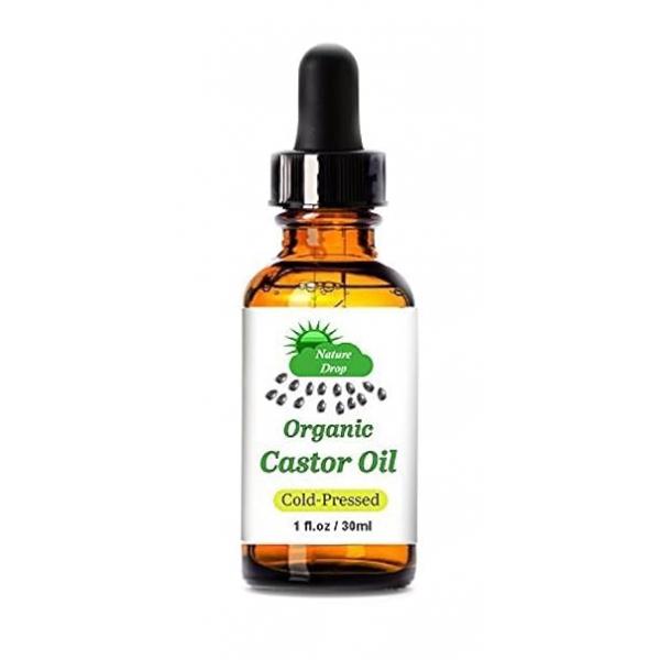 Organic Castor Oil,1 oz - 100% USDA Certified Pure Cold Pressed Hexane free Best oil Growth For Eyelashes, Hair, Eyebrows, Face and Skin, Triple Filtered, Great for Acne