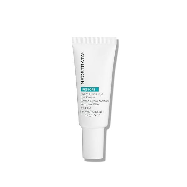 NEOSTRATA RESTORE Hydra Filling PHA Eye Cream, Hydrating and Lifting Anti-Aging Treatment for Fine lines & Wrinkles with Hyaluronic Acid, Vitamin C& E, Green Tea Extract, 0.5oz