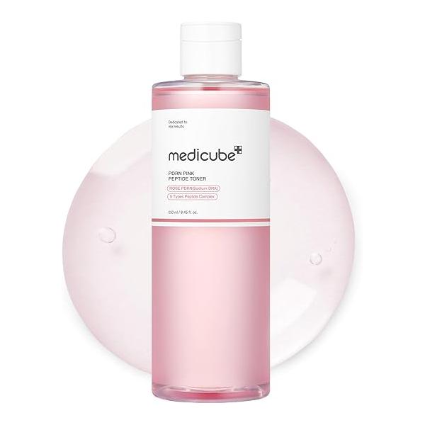 medicube PDRN Pink Peptide Toner I Glow for Skin Boosting, Soothing and Calming, Uneven Tone, Rose & Niacinamide, Korean Care (250ml / 8.45 fl. oz.)