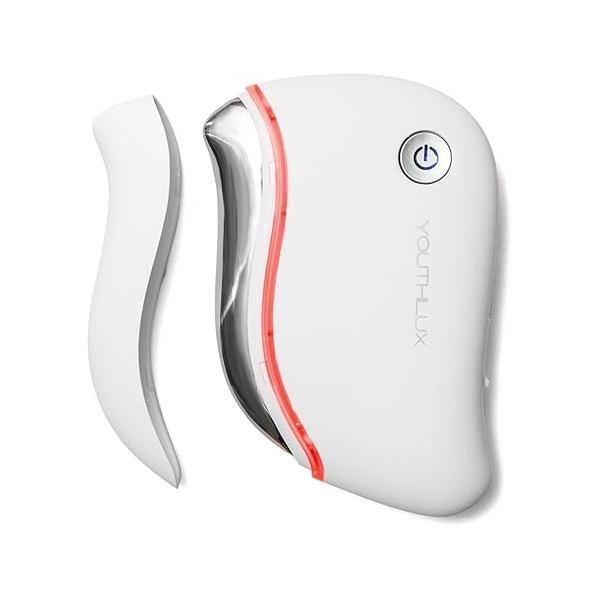 YOUTHLAB ProSculpt Gua Sha - Heated Facial Massage Tool with Soothing Vibration for Skincare, Relaxation & a Youthful Glow (Rose Gold)