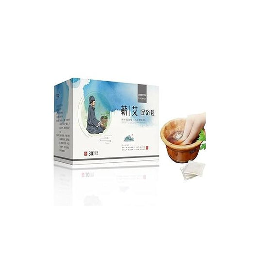 30 Bags Herbal Foot Soak with Mugwort & Ginger, Relaxing Bath for Daily Wellness, 900g Natural Plant-Based Formula, 泡脚药包