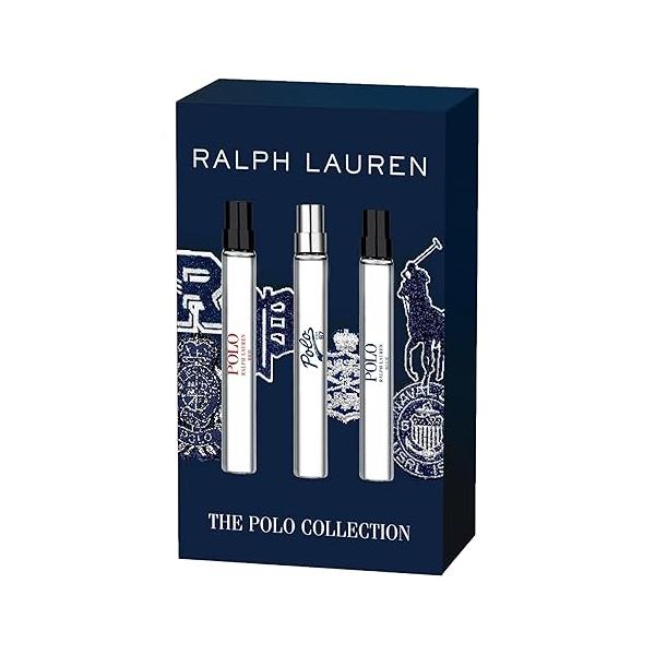 RALPH LAUREN FRAGRANCES World of Polo Discovery Fragrance Set - Red, Blue, & 67 Eau de Toilette 3-Piece Gift Travel Size 0.3 Fl Oz Each
