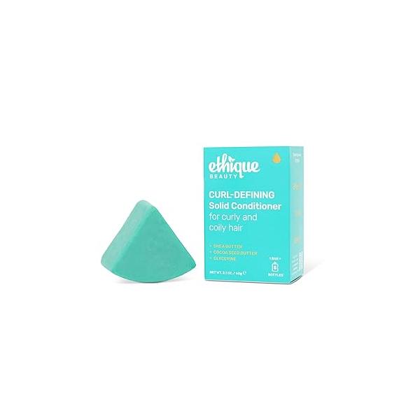 Ethique Conditioner Bar - Plastic-Free, Cruelty-Free, Vegan, 2.12 oz (Curl Defining Conditioner)