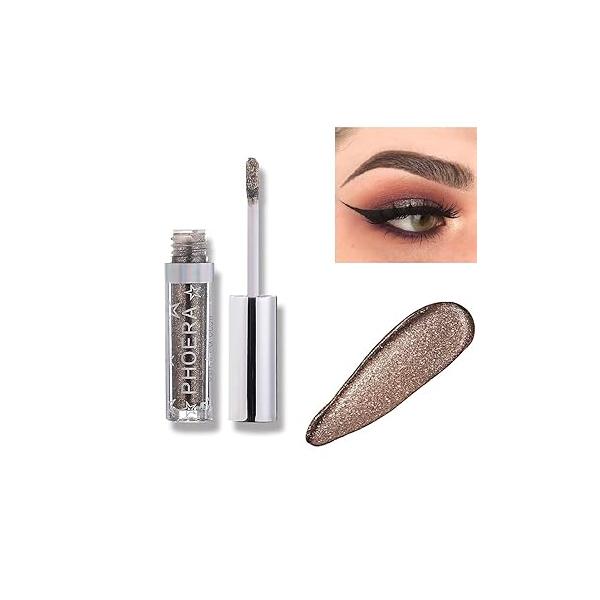 Glitter Eyeshadow，Makeup For Eyes Liquid Shimmer Sparkle Glow Light Colors Pencil Stick Shiny Long Lasting Waterproof Shining Eye Shadow Sets Metallic Pigments Metals Gloss Sparkling Pen Kit (A101)