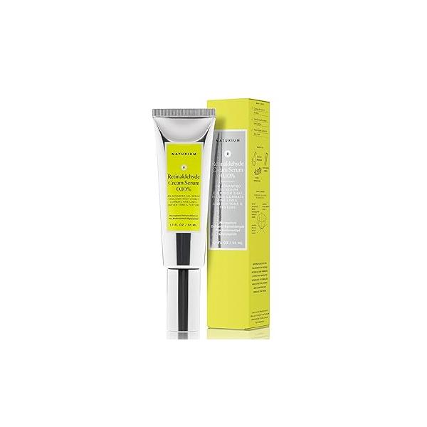 Naturium Retinaldehyde Cream Serum 0.10%, Advanced Anti-Aging & Smoothing Potent Face Skin Care, 1.7 oz