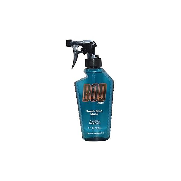 Parfums de Coeur BOD Man Fresh Blue Musk Fragrance Body Spray 8 oz