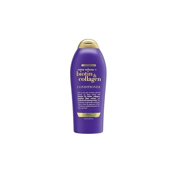 OGX Biotin & Collagen Extra Strength Volumizing Conditioner for Thicker, Fuller Hair, 25.4 fl oz