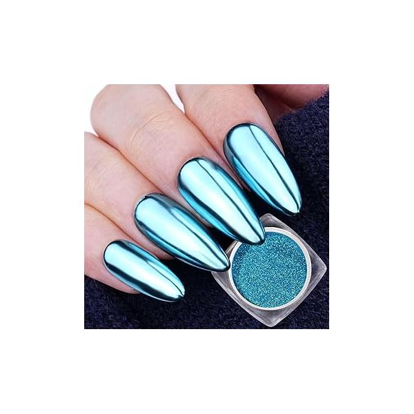 Pretty Diva Gold Chrome Nail Powder, Powder for Nails Mirror Powders Metallic Pigment Decoration DIY Art,Craft