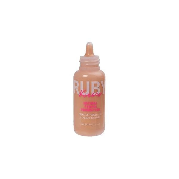 Ruby Kisses Liquid Foundation Medium Coverage, Lightweight, Natural Finish, Face Makeup for All Skin Type, Korean (Natural Buff)