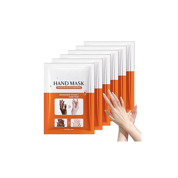 Hands Mask Moisturizing Gloves, 6PCS Hydrating Hand Peel Masks Exfoliating Gloves for Dry, Cracked, Rough, Aging Hands, Lightweight Soft Moisturizer Gift Set Women Men (B)