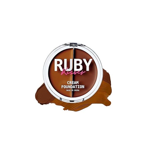 Ruby Kisses 3D Face Creator Cream Foundation & Concealer, 12 Hours Long Lasting, Medium to Full Coverage, Non-Greasy, Ideal for Makeup Contour Palette (Level 8)